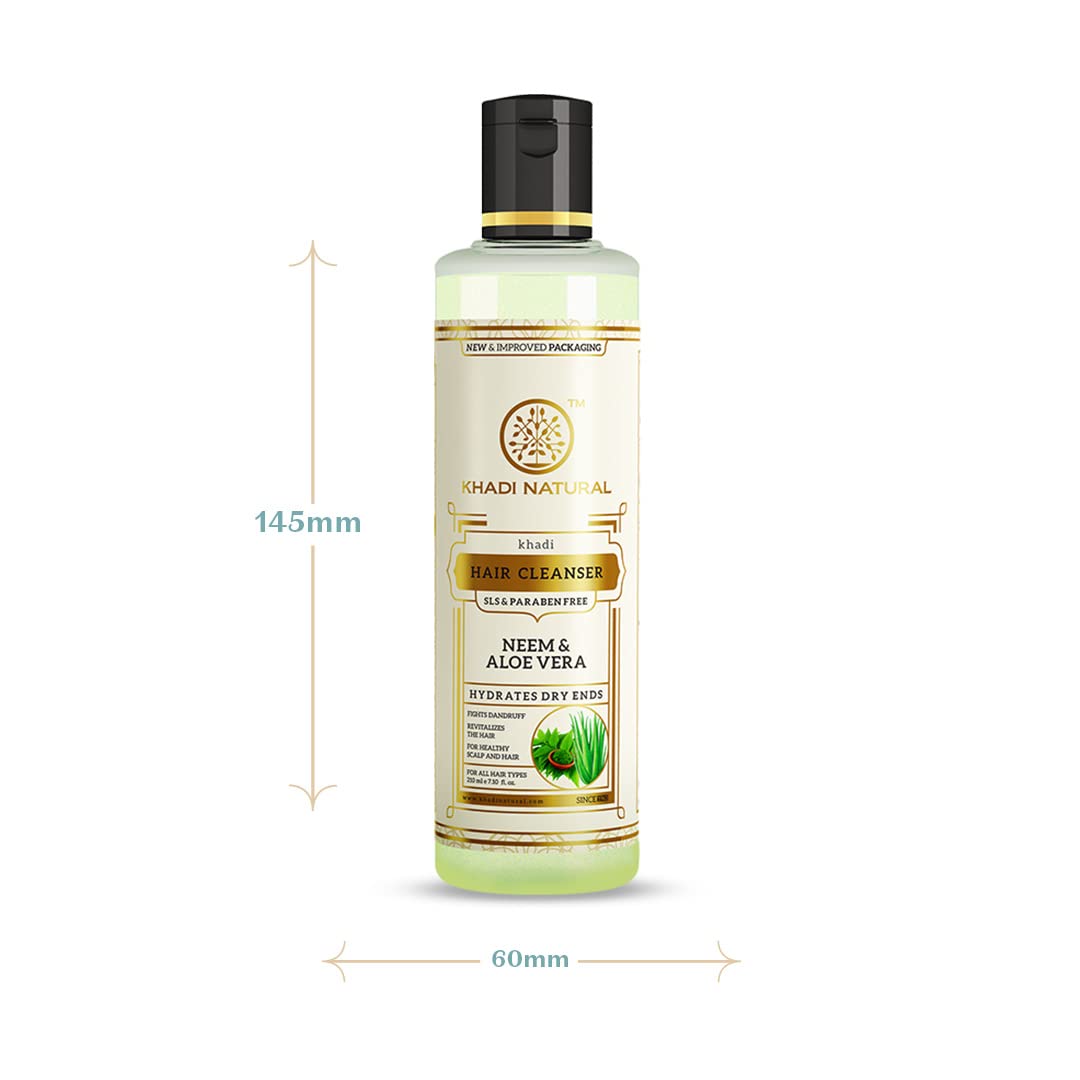 Khadi Natural Neem & Aloe Vera Herbal Cleanser/Shampoo, SLS and Paraben Free (Pack of 2) – view 5