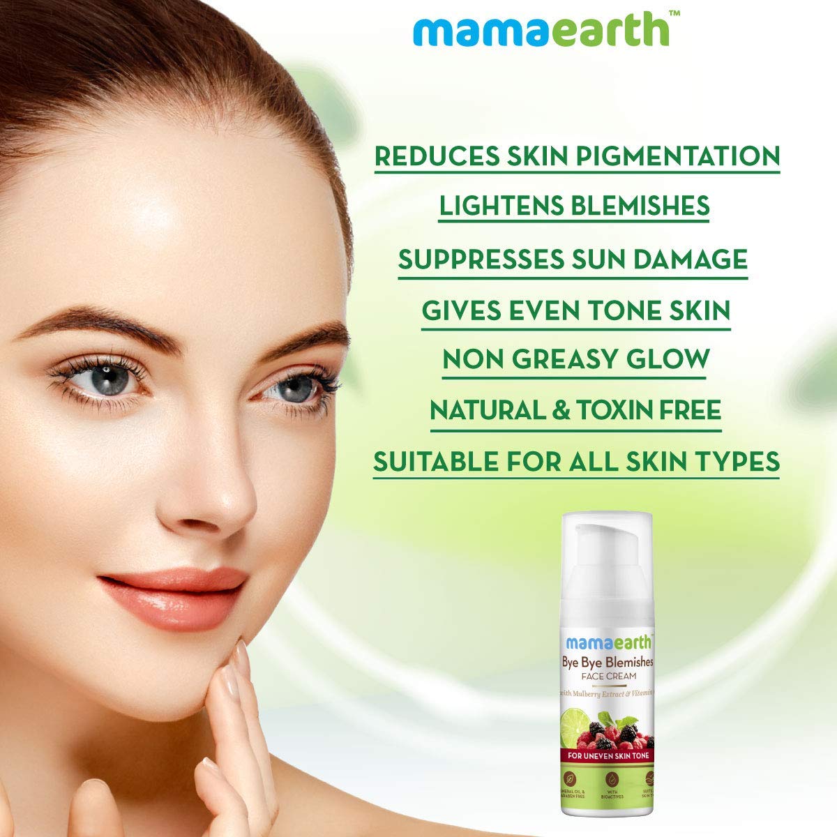 Mamaearth Bye Bye Blemishes Face Cream, For Pigmentation & Blemish Removal, With Mulberry Extract & Vitamin C - 30ml – view 5