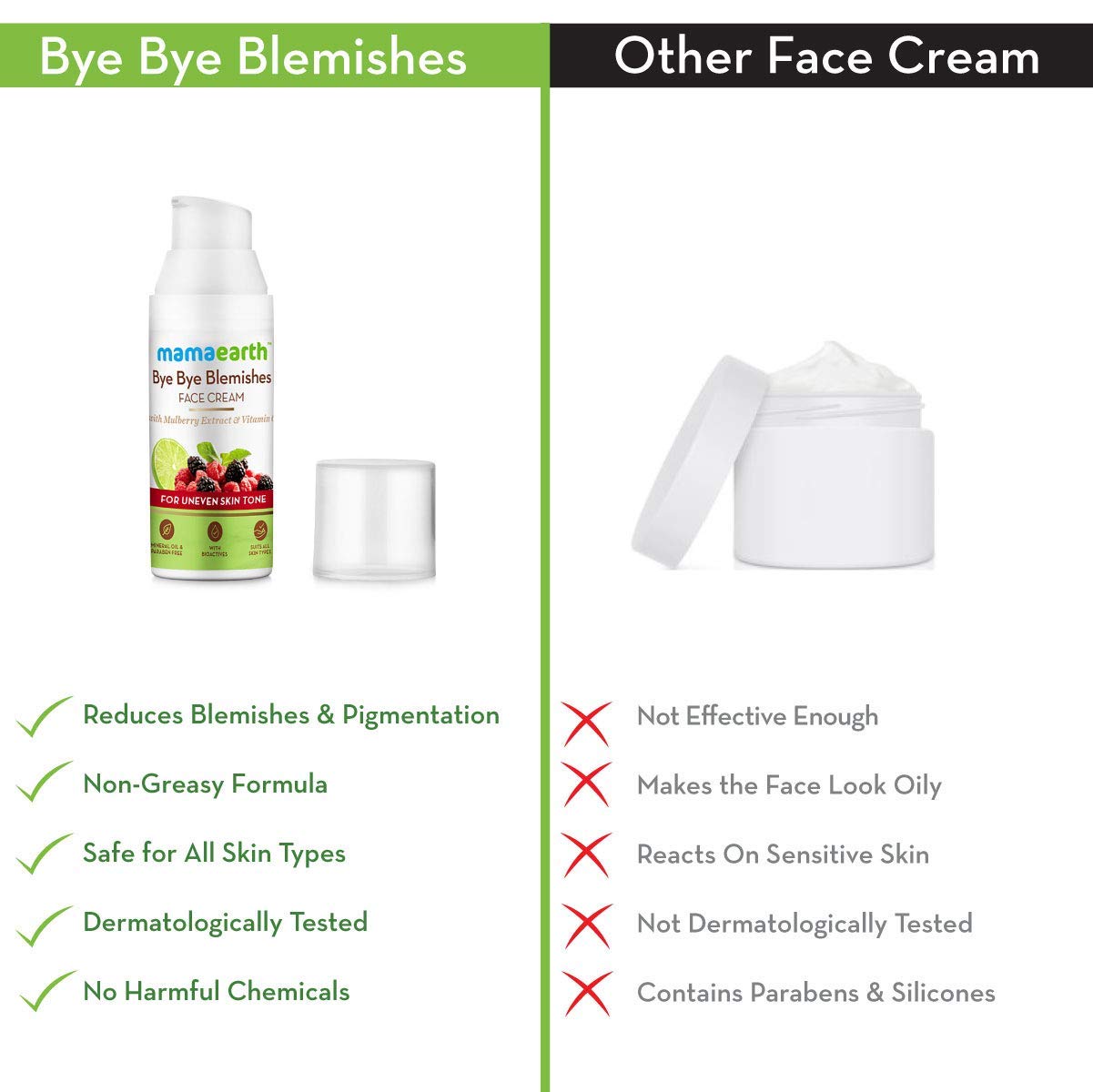 Mamaearth Bye Bye Blemishes Face Cream, For Pigmentation & Blemish Removal, With Mulberry Extract & Vitamin C - 30ml – view 7