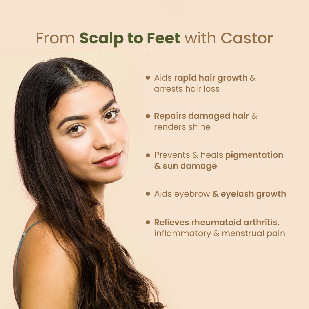 Nat Habit Cold Pressed 100% Pure Castor (Arandi) Oil for Skin & Hair With Vitamin E, Omega-6 & 9, Mineral Free & Preservative Free (200 ml) – view 6