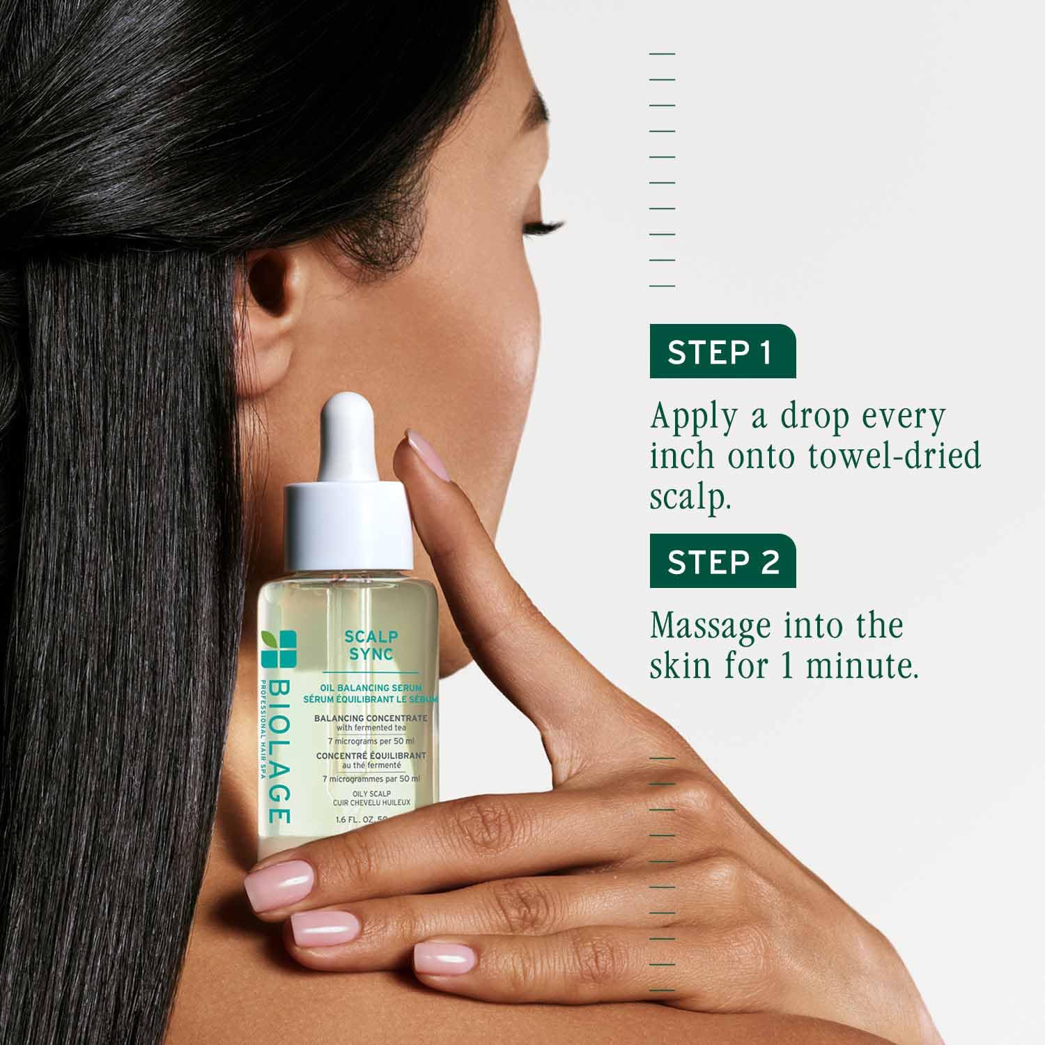 Biolage ScalpSync Oil Balancing Serum - Absorbs Excess Oil, For Oily Scalp, Soothed and Hydrated Scalp for up to 72 hours, with Fermented Tea Blend, Vegan & Paraben-Free – view 6