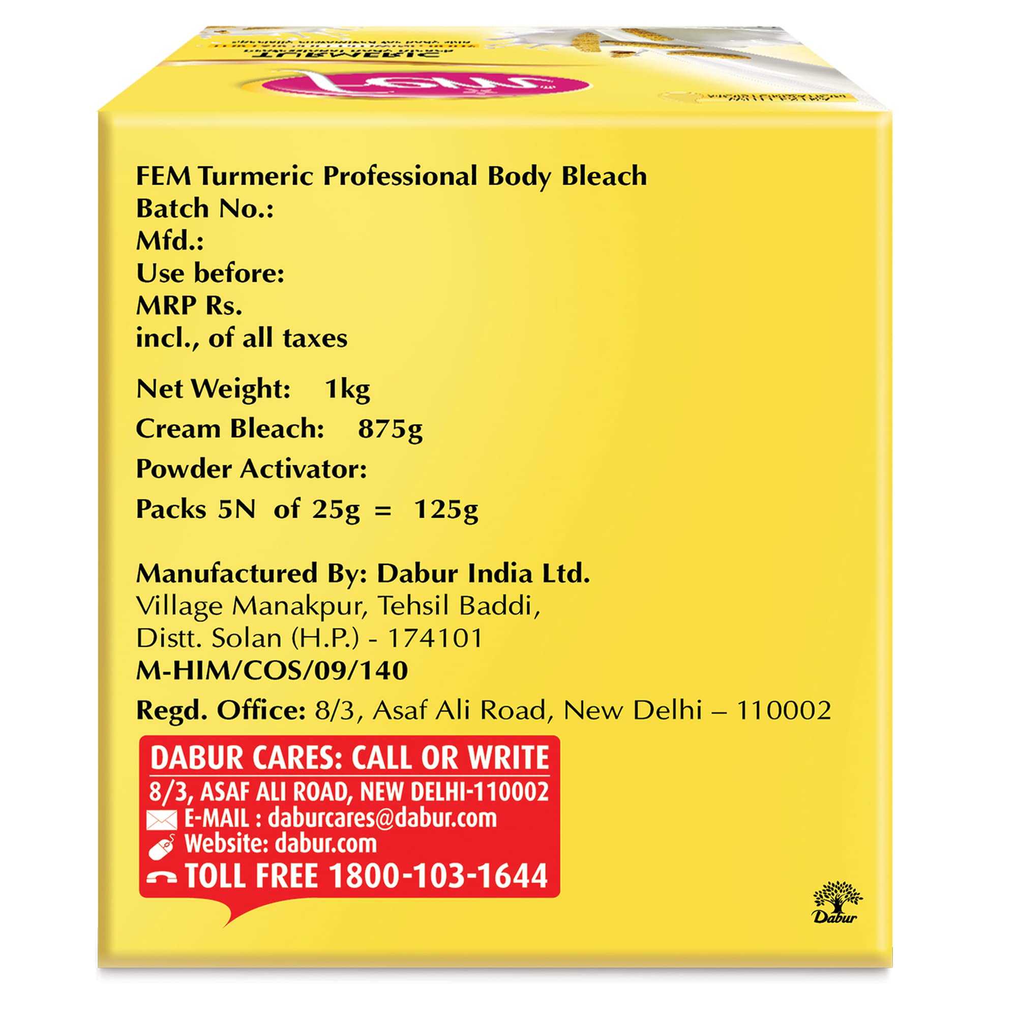 Fem Turmeric Professional Body Bleach - 1Kg – view 2