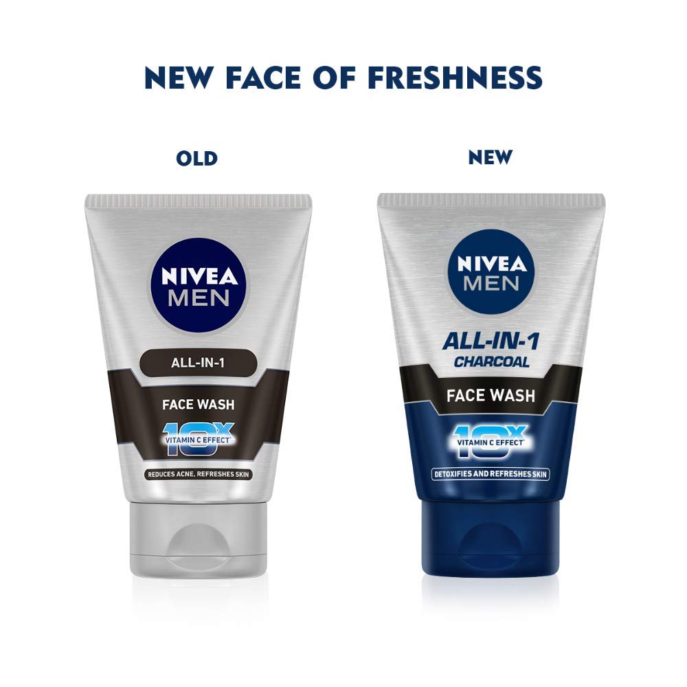 NIVEA Charcoal Face Wash, 100ml (Pack of 3) – view 3