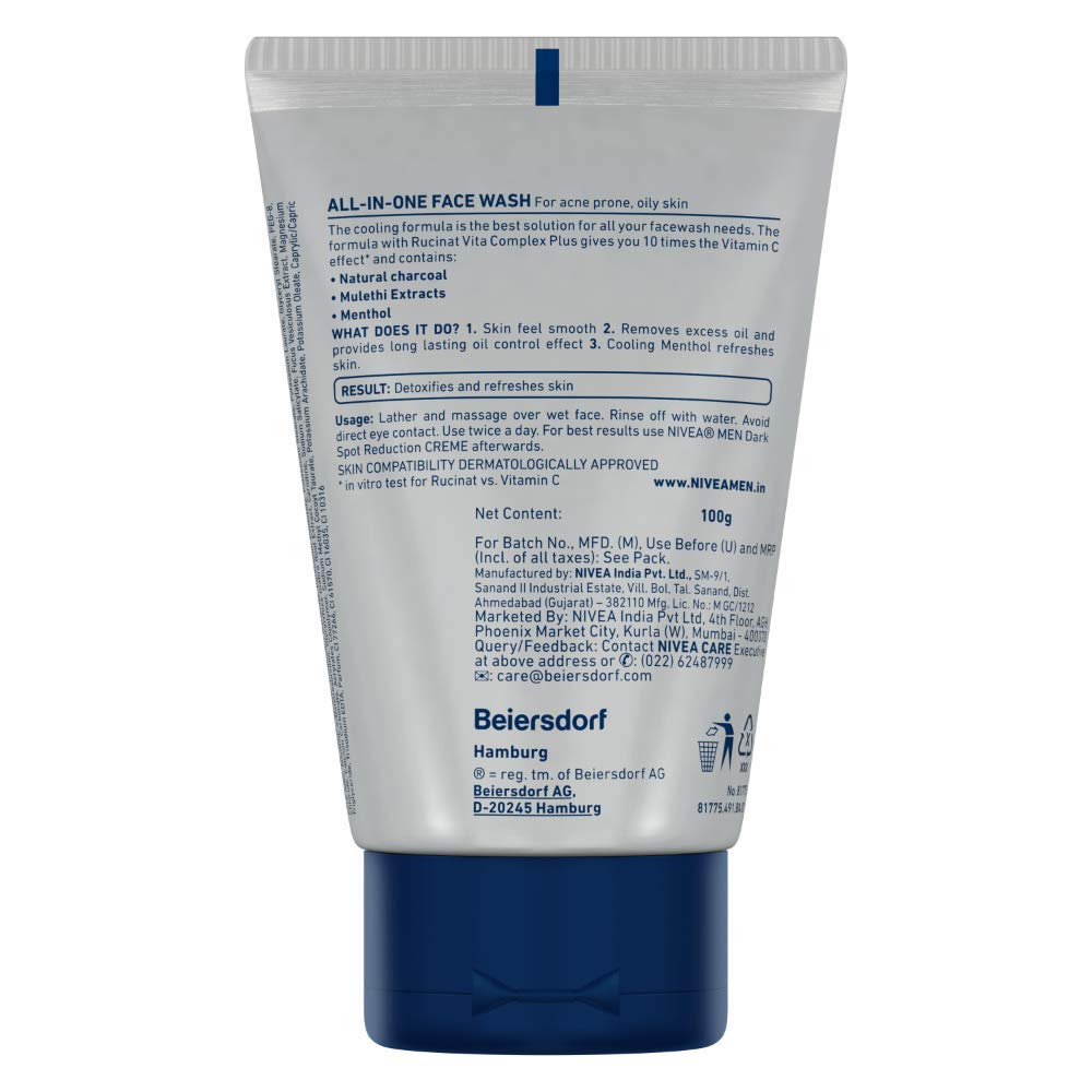 NIVEA Charcoal Face Wash, 100ml (Pack of 3) – view 5