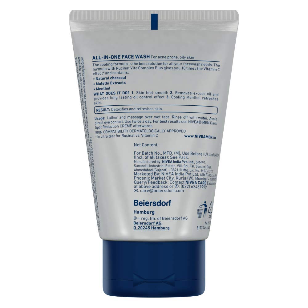 NIVEA Charcoal Face Wash, 100ml (Pack of 3) – view 6