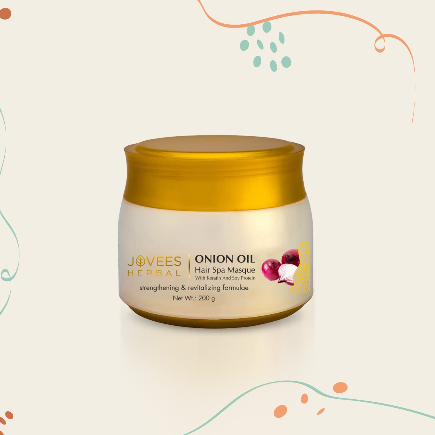 Jovees Herbal Onion Oil Hair Spa Masque With Keratin & Soy Protein – view 2