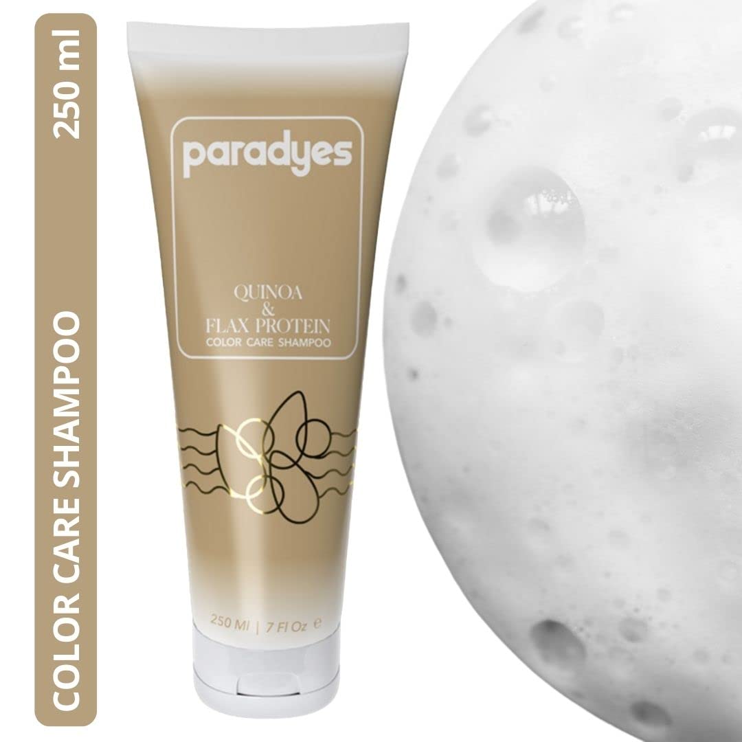 Paradyes Quinoa and Flax Protein Color Care Shampoo & Conditioner Combo enriched with herbal ingredients Aloe Vera, Hibiscus and Amla (250 ml + 120 ml) – view 1