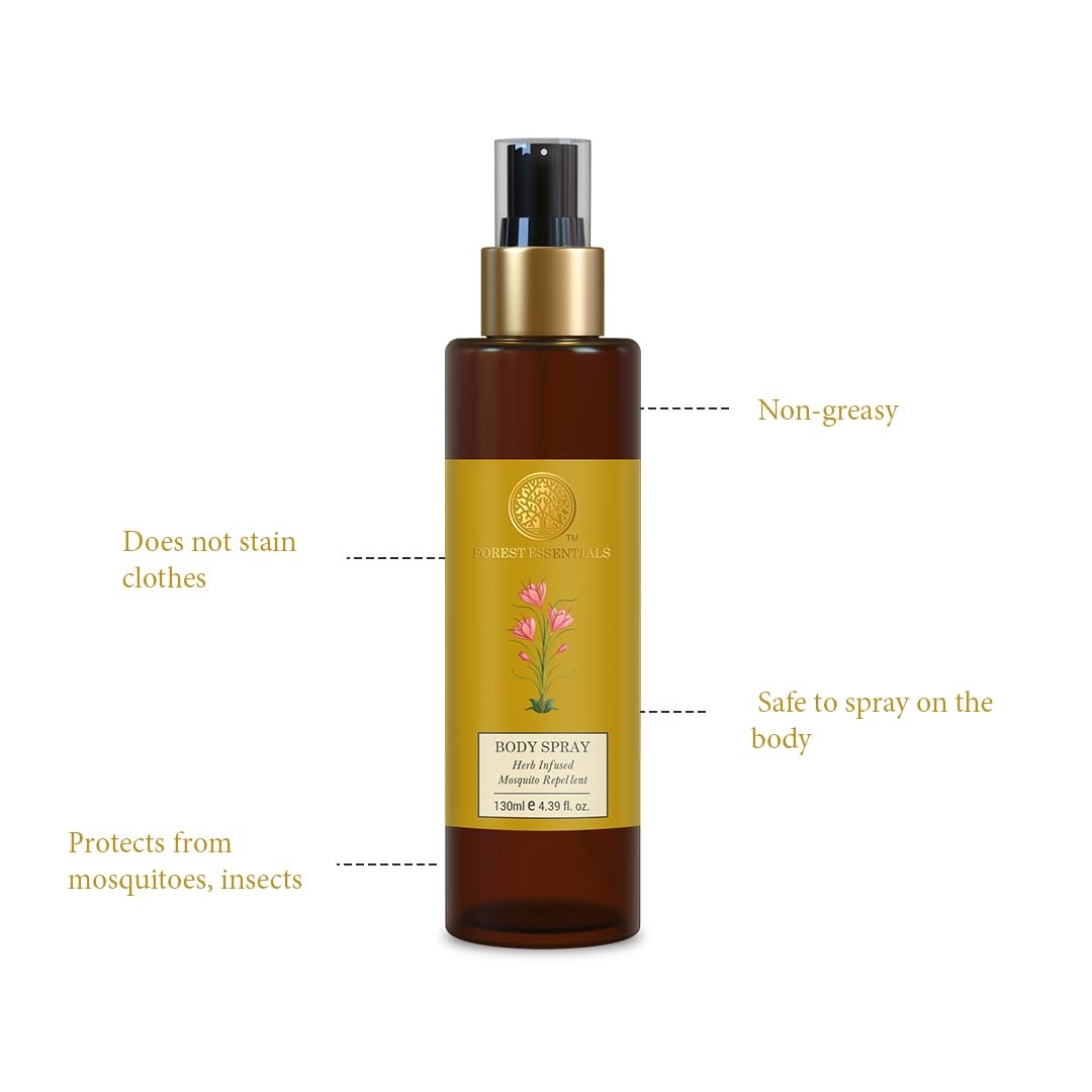 Forest Essentials Body Spray Herb Infused Mosquito Repellent & Forest Essentials Delicate Facial Cleanser Kashmiri Saffron & Neem Combo – view 3