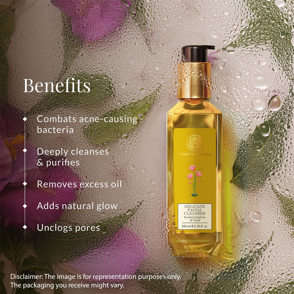 Forest Essentials Body Spray Herb Infused Mosquito Repellent & Forest Essentials Delicate Facial Cleanser Kashmiri Saffron & Neem Combo – view 7
