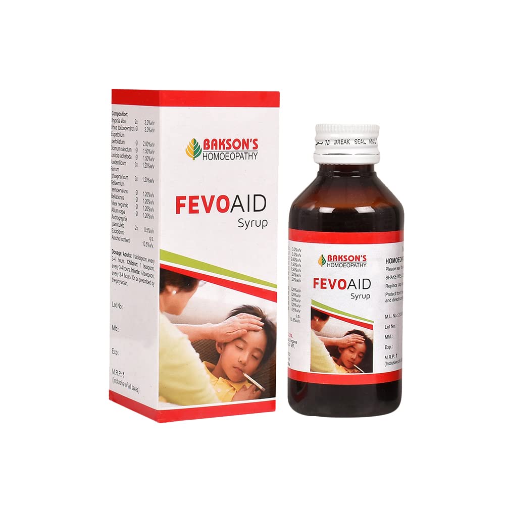 Bakson's Homoeopathy Fevo Aid Syrup two-pack front view