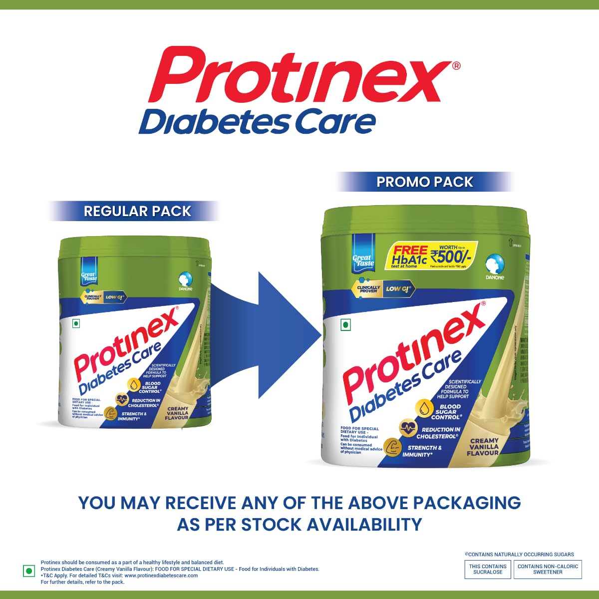 Protinex Diabetes Care (Creamy Vanilla Flavor, 400gm, Jar) Scientifically Designed Formula to help support Blood Sugar Control and Reduction in Cholesterol, 1 count, 16 servings – view 2