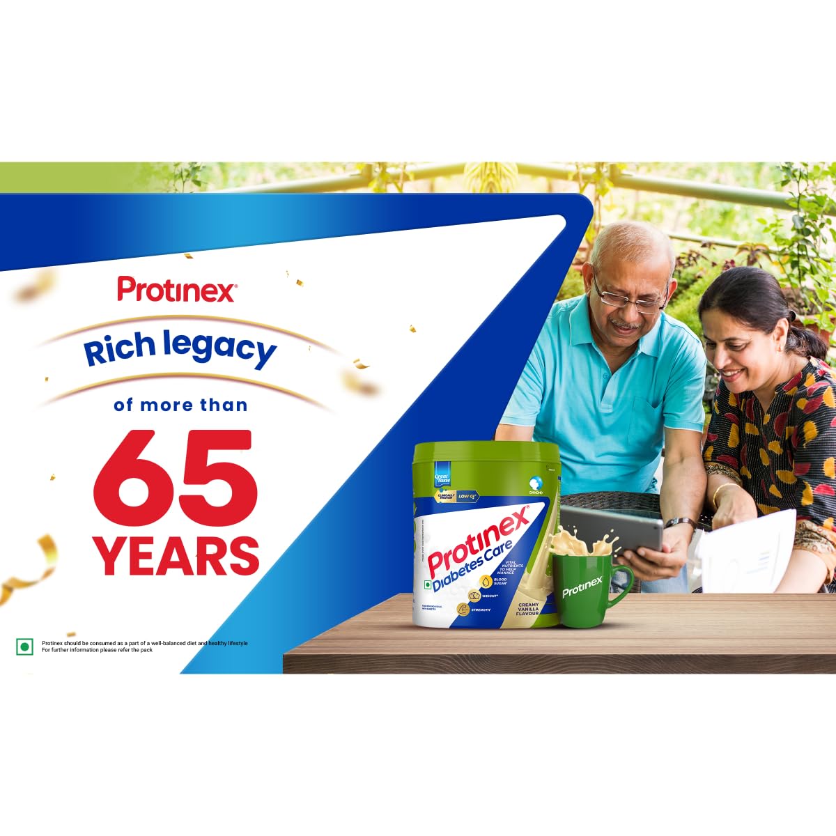 Protinex Diabetes Care (Creamy Vanilla Flavor, 400gm, Jar) Scientifically Designed Formula to help support Blood Sugar Control and Reduction in Cholesterol, 1 count, 16 servings – view 7