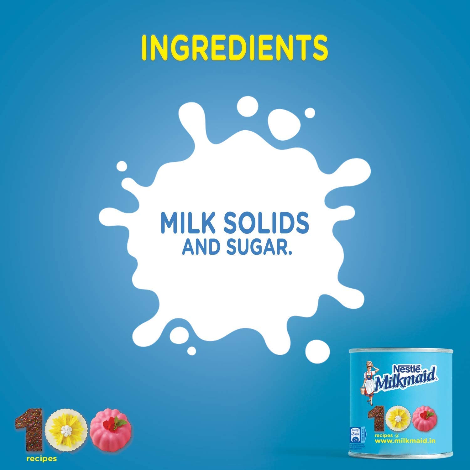 Milkmaid Nestle Tin, 380G/400G (Weight May Vary), Liquid – view 3