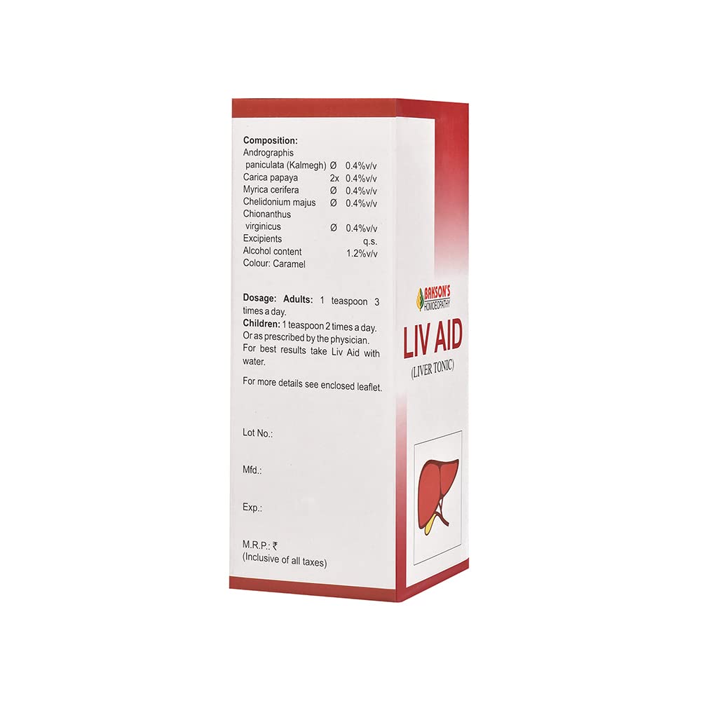 Dr. Bakshi's BAKSON'S HOMOEOPATHY Liv Aid Syrup (200ml) – view 3