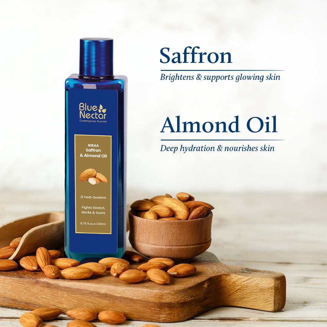 Blue Nectar Saffron & Almond Oil for Stretch Marks for Pregnant Women – view 3