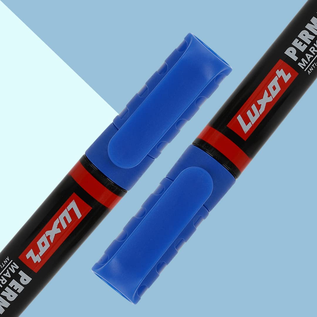 Luxor Refillable Permanent Marker in Brilliant Blue, Pack of 10, Ideal for Clear and Eco-Friendly Marking – view 2