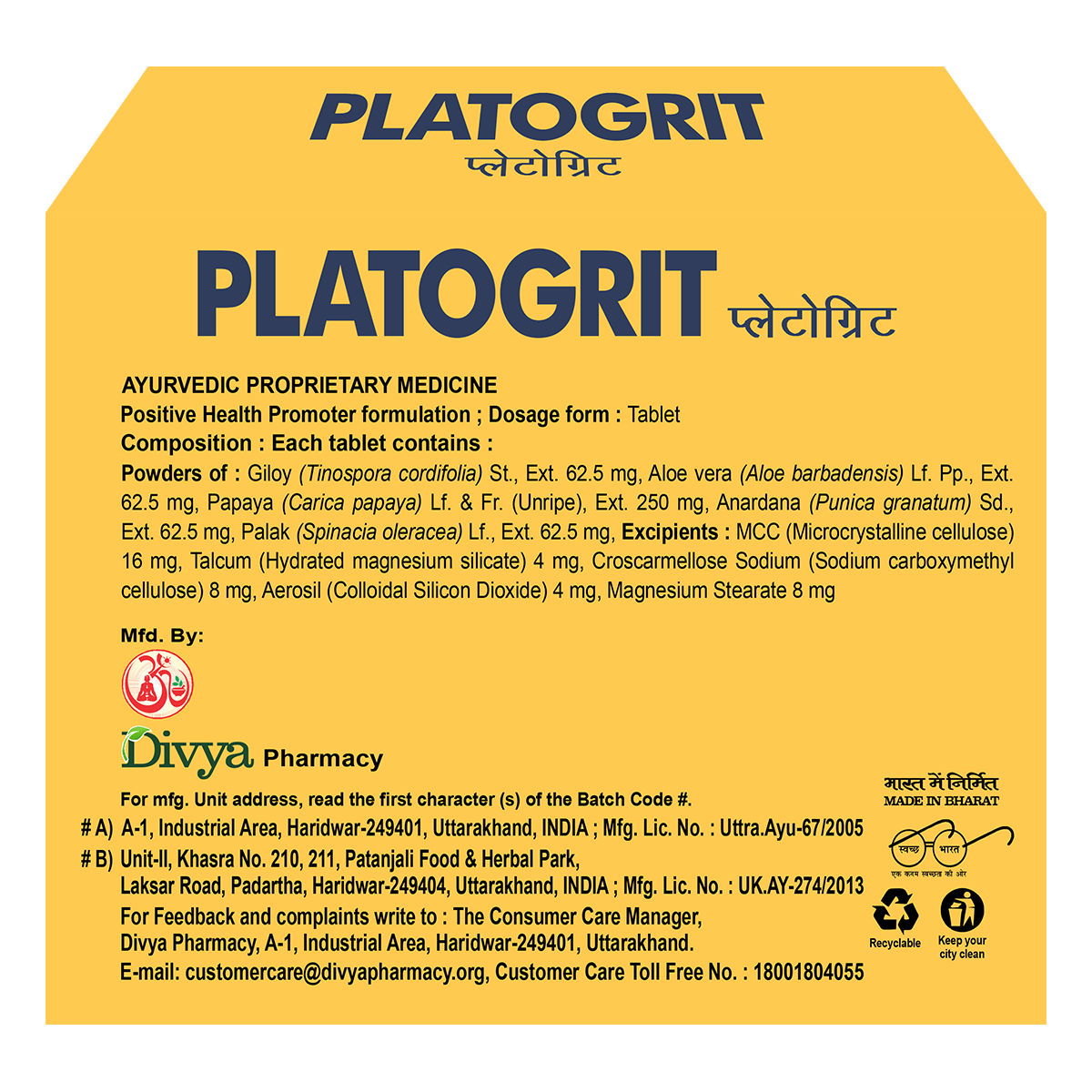 Divya Platogrit 3 U X 20 N 34 g – view 2