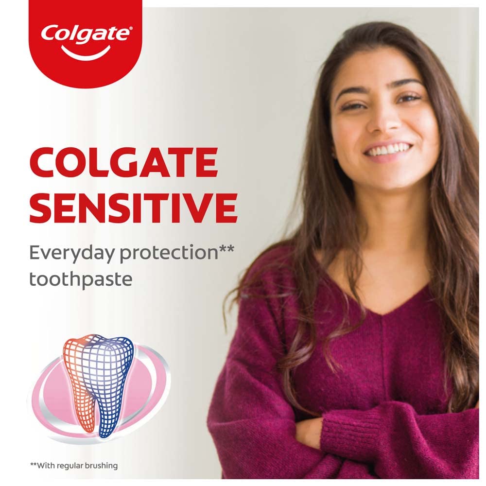 Colgate Sensitive Everyday Protection Toothpaste, Twin Pack Of 160g (80g X 2), Specifically Developed For Sensitive Teeth & Healthy Gums, Colgate Toothpaste For Prevention Of Cavities & Plaque – view 2