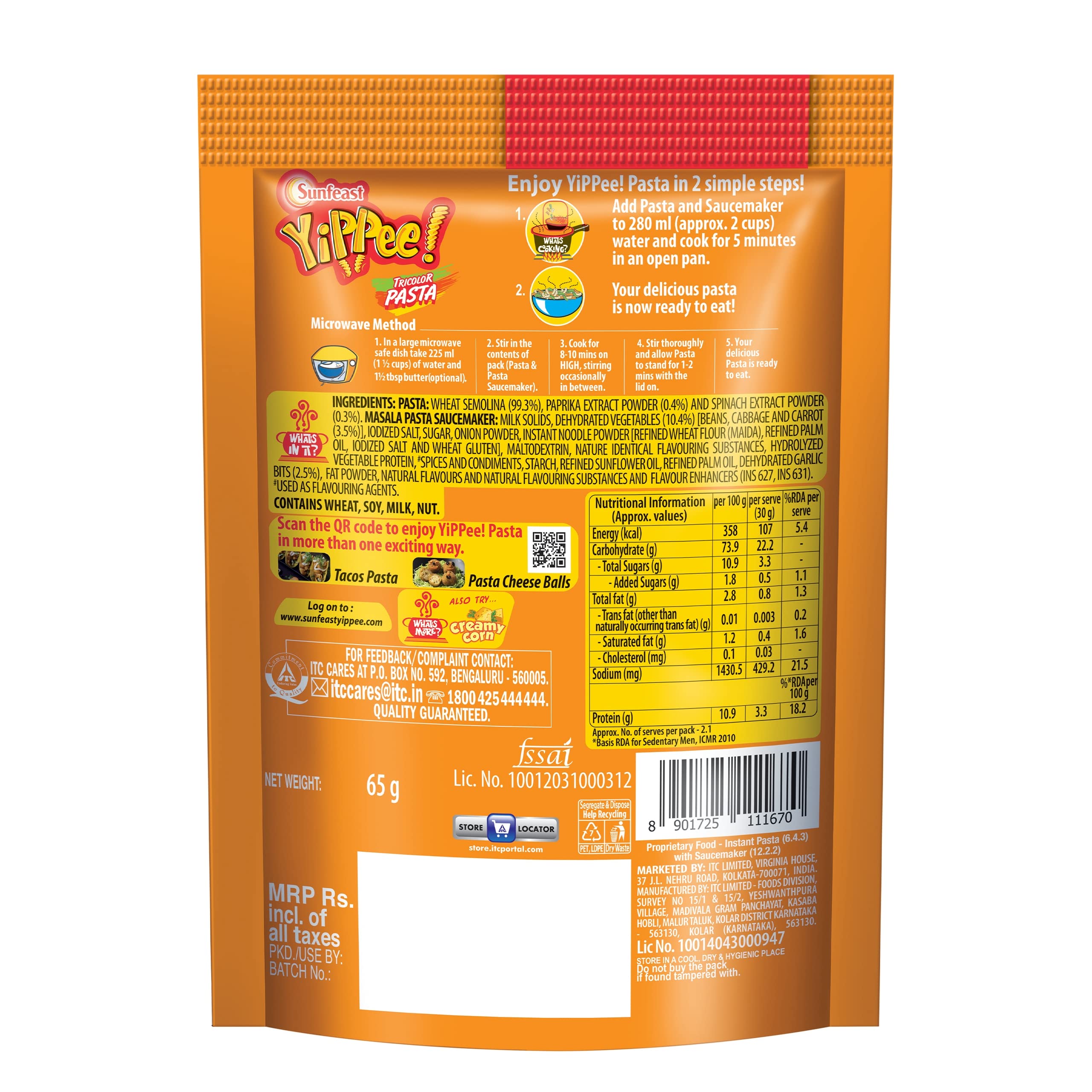Sunfeast YiPPee! Tricolor Pasta – view 2