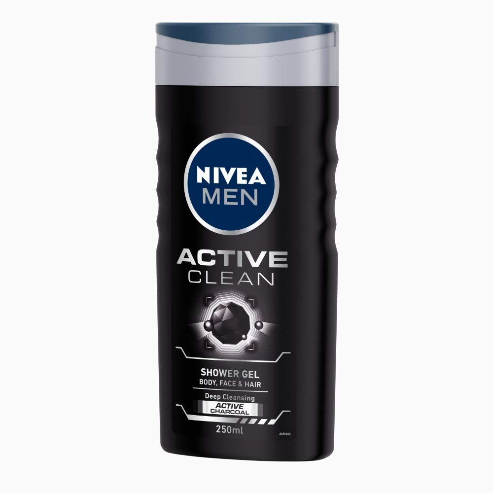 NIVEA Men Active Clean Shower Gel, 250ml With Free Loofah – view 4