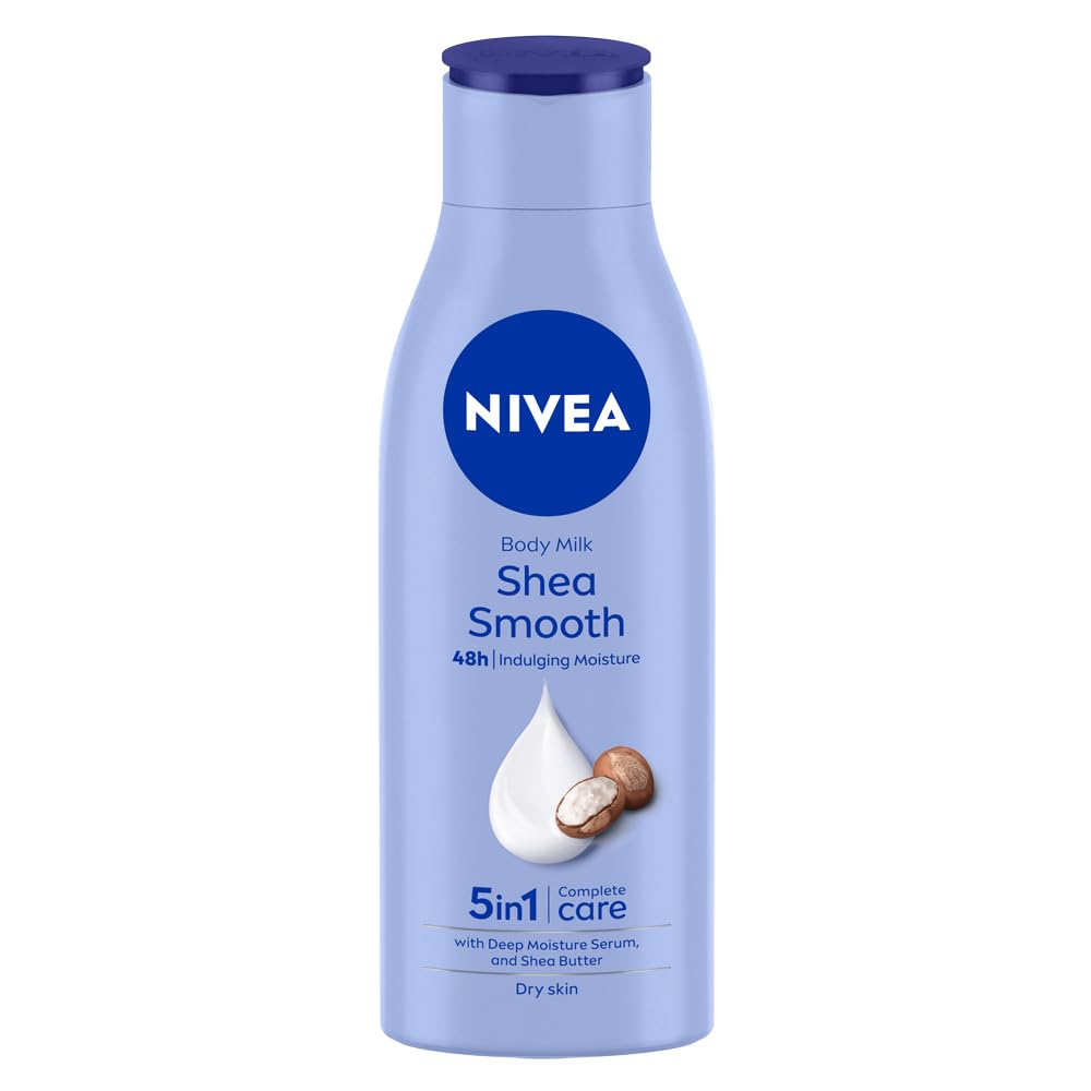 Nivea Shea Smooth body lotion bottle with shea butter formula