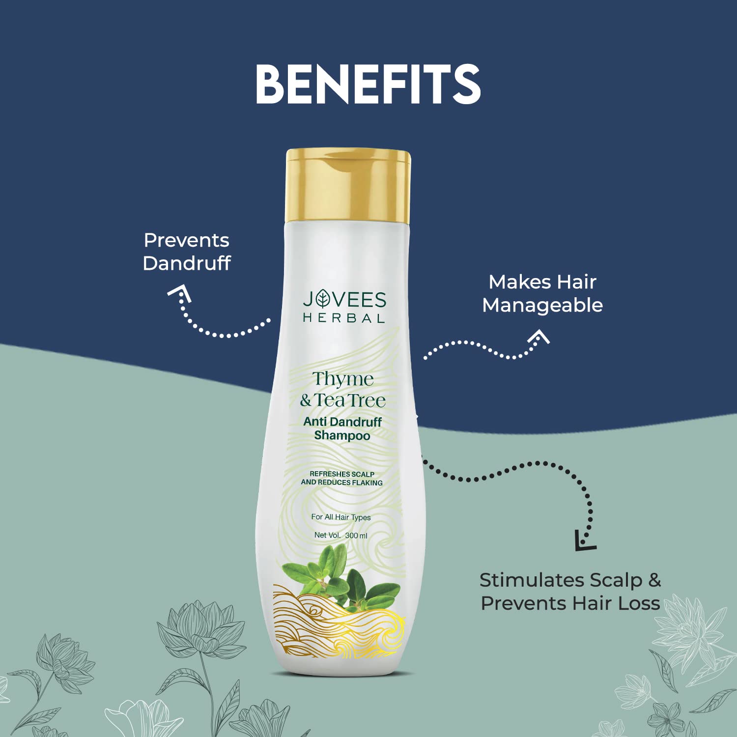 Jovees Herbal Thyme & Tea Tree Anti Dandruff Shampoo – view 5