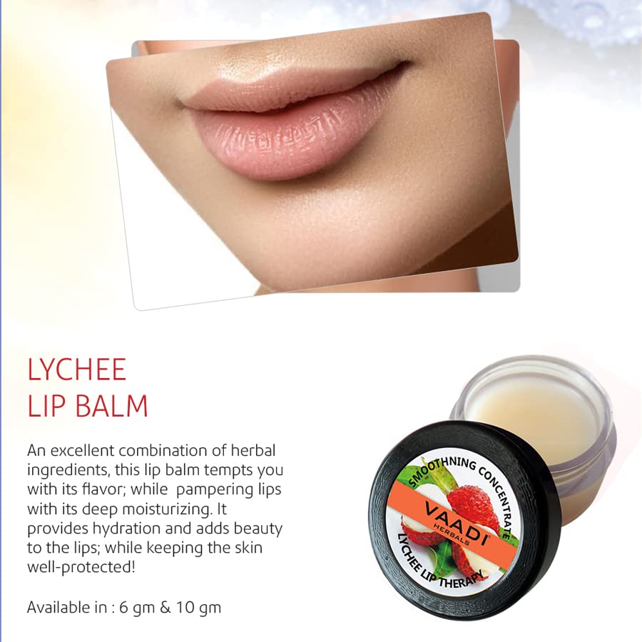Vaadi Herbals Lip Balm, Lychee, 10gms x 8 – view 5