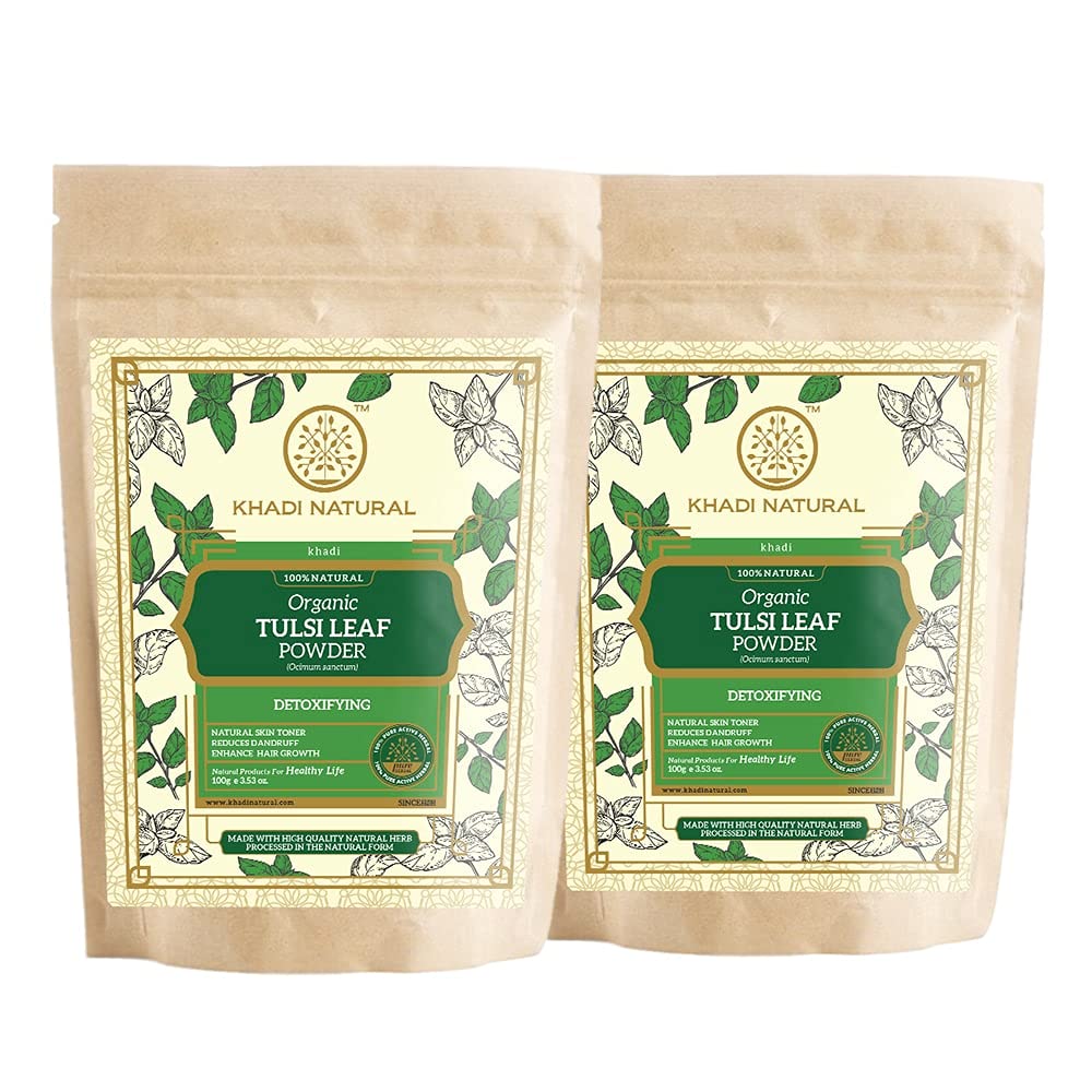 Two 100g packs of Khadi Natural rose petals powder