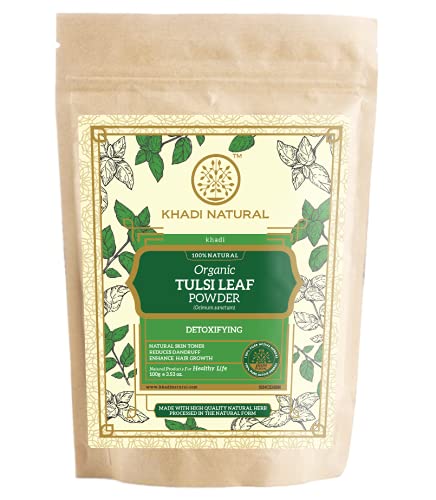 KHADI NATURAL Tulsi Leaf Organic Powder Pack of 2 (2x100gm) 200gm – view 2