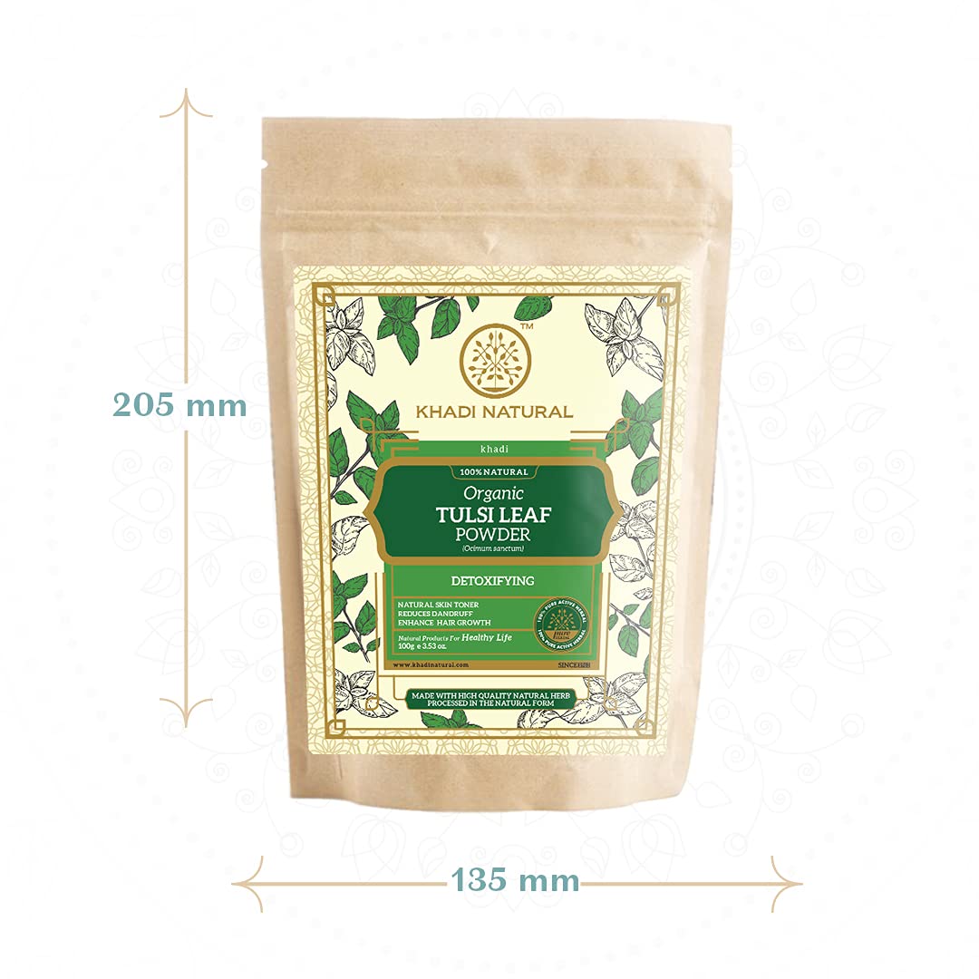 KHADI NATURAL Tulsi Leaf Organic Powder Pack of 2 (2x100gm) 200gm – view 9