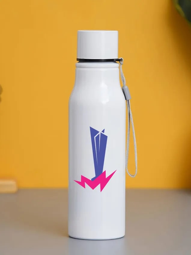 Wide-mouth VOIK cricket print stainless steel sports bottle