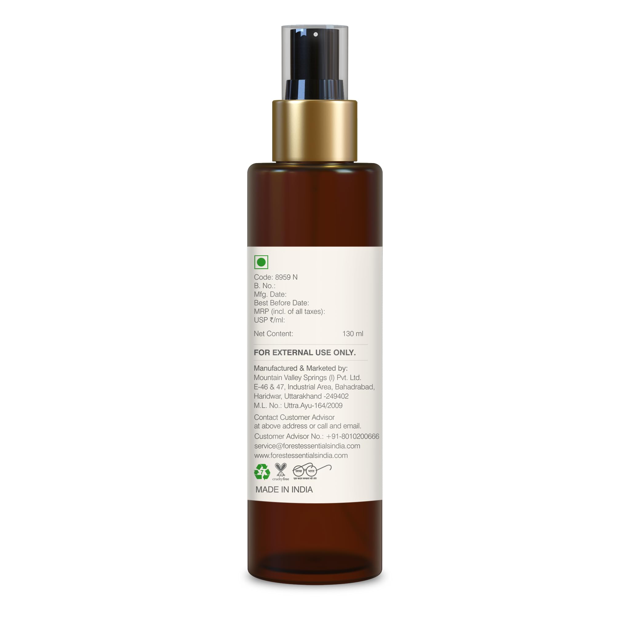 Forest Essentials Body Mist Nargis – view 5