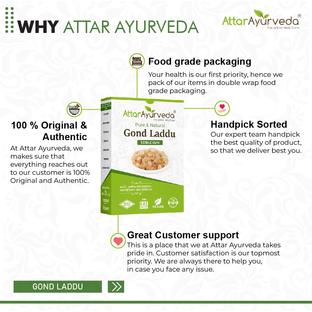 Attar Ayurveda Edible Gond for Laddu 250 grams – view 7
