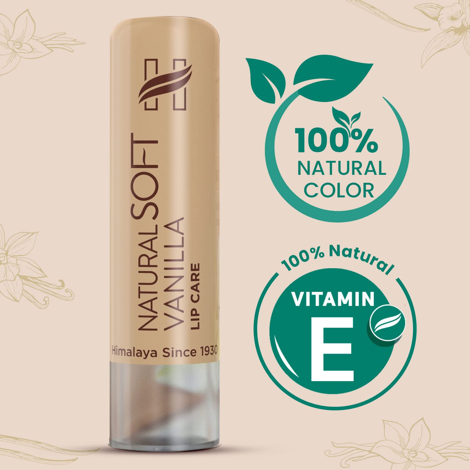 Himalaya Natural Soft Vanilla Lip Balm Care, 4.5g – view 2
