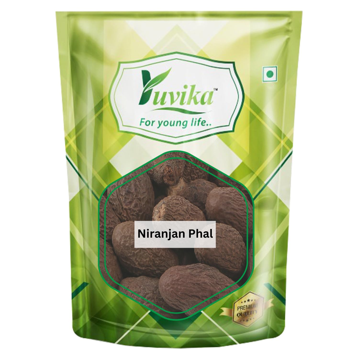 Whole Niranjan Phal malva nuts in Yuvika 50 gram bag