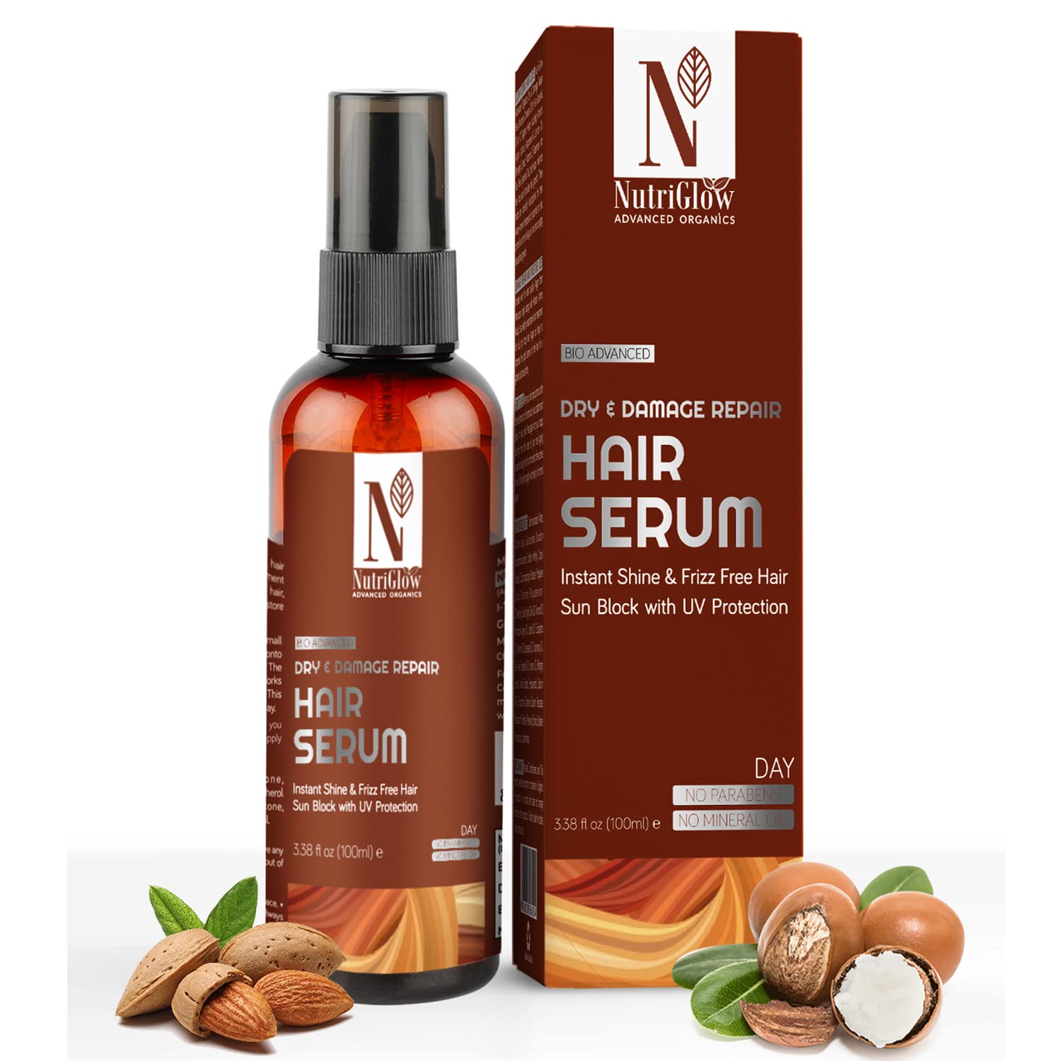 NutriGlow hair serum for dry and frizzy hair 100 ml