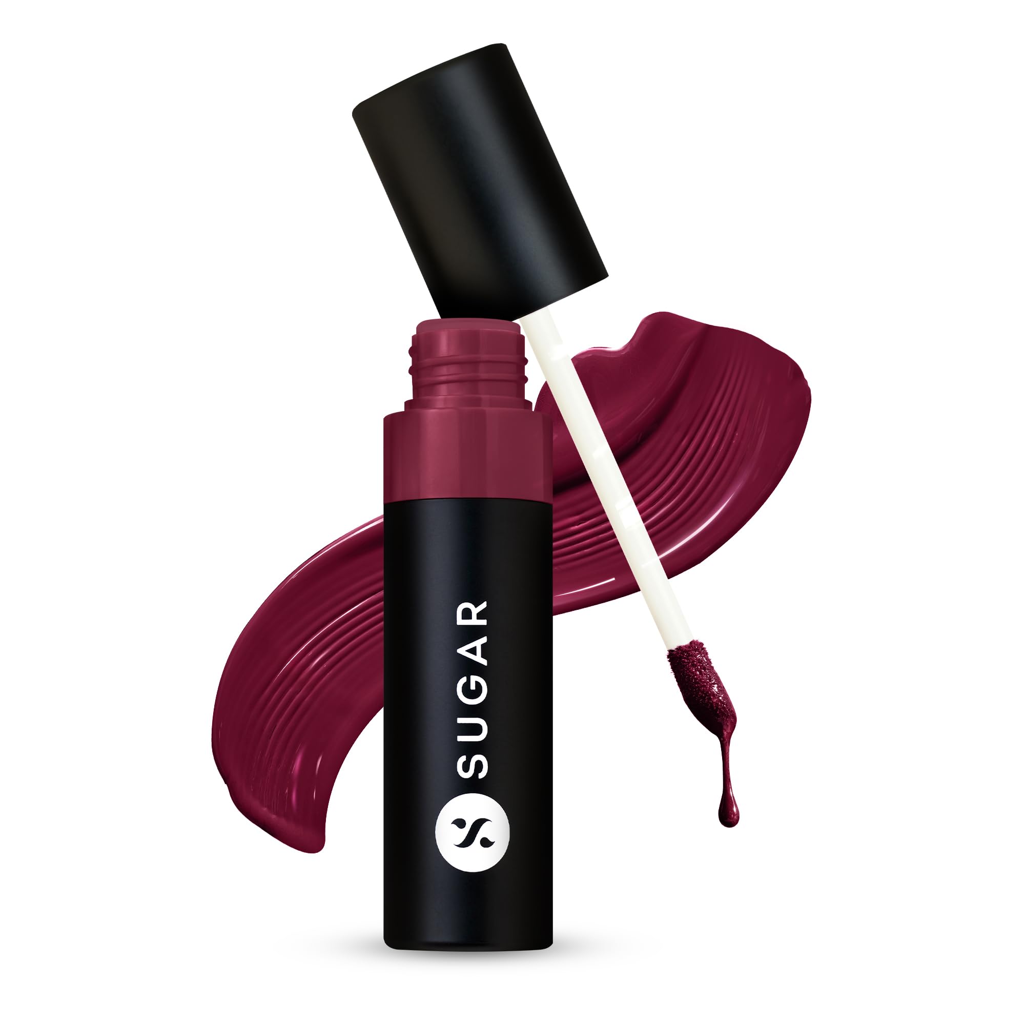 High-gloss liquid lipstick tube in 13 Mulberry Merlot shade