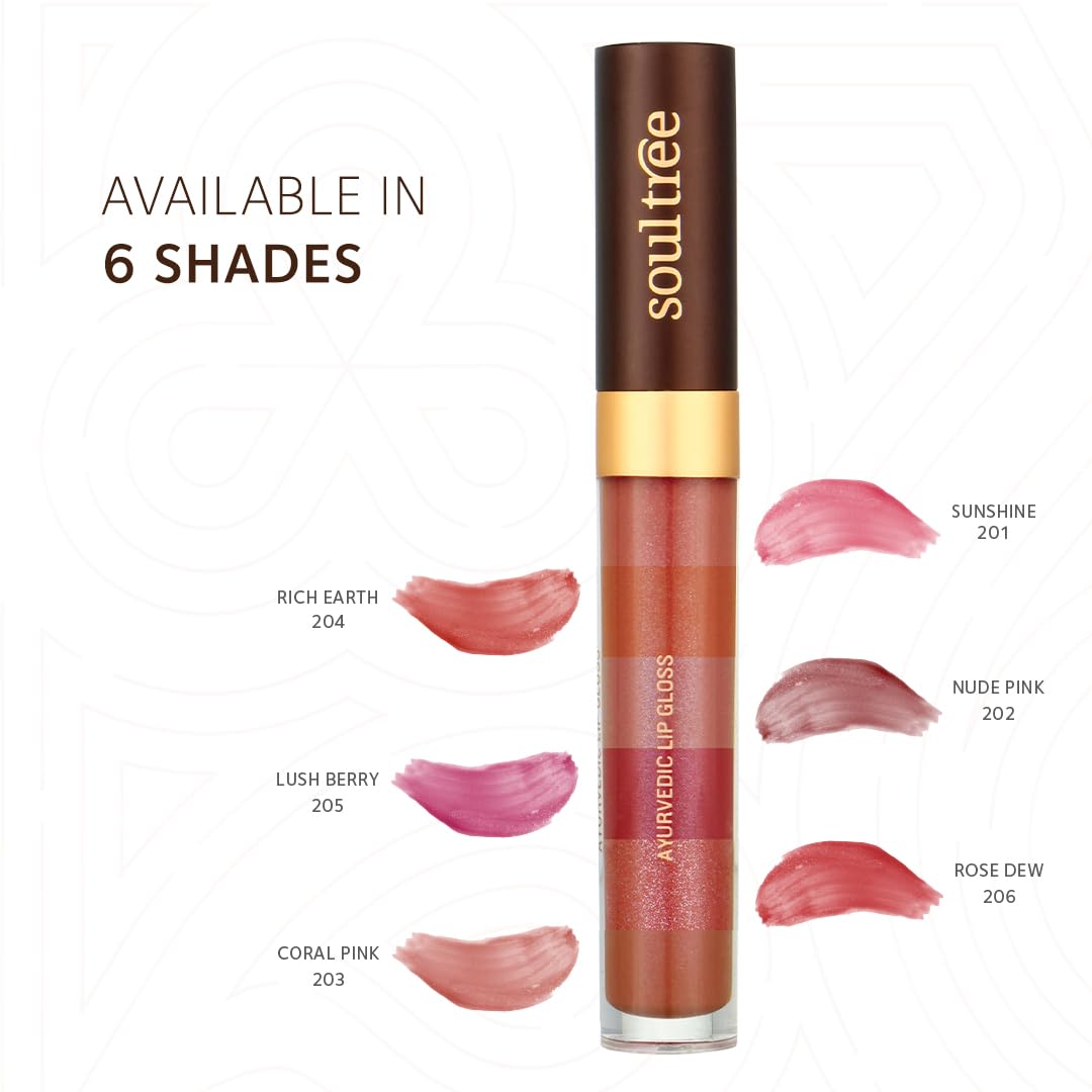 SoulTree Ayurvedic Lip Gloss - Sunshine Colour(201), 5 g – view 8