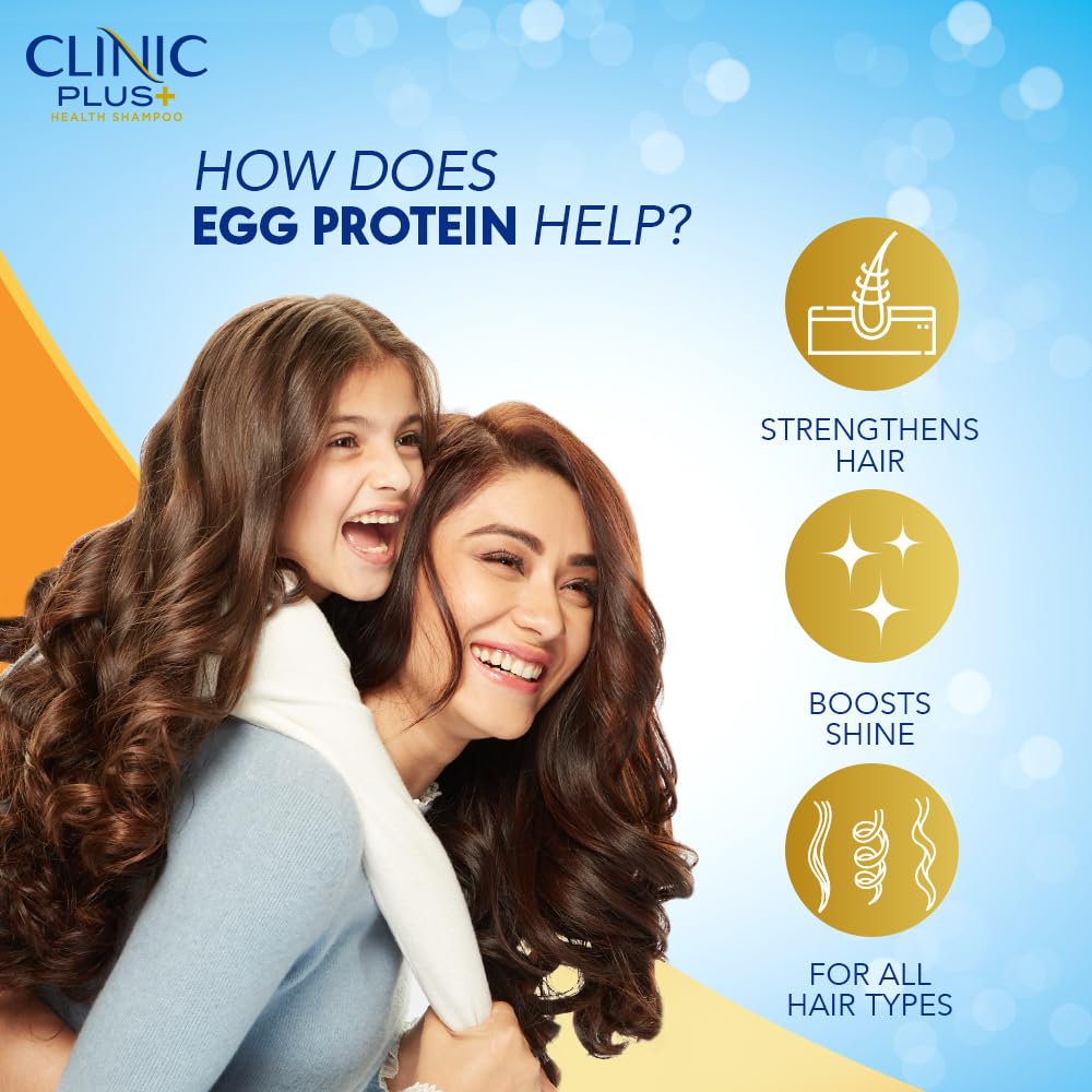 Clinic Plus Strength & Shine, Shampoo, 650ml, with Egg Protein, All Hair Types, for Women & Men – view 4