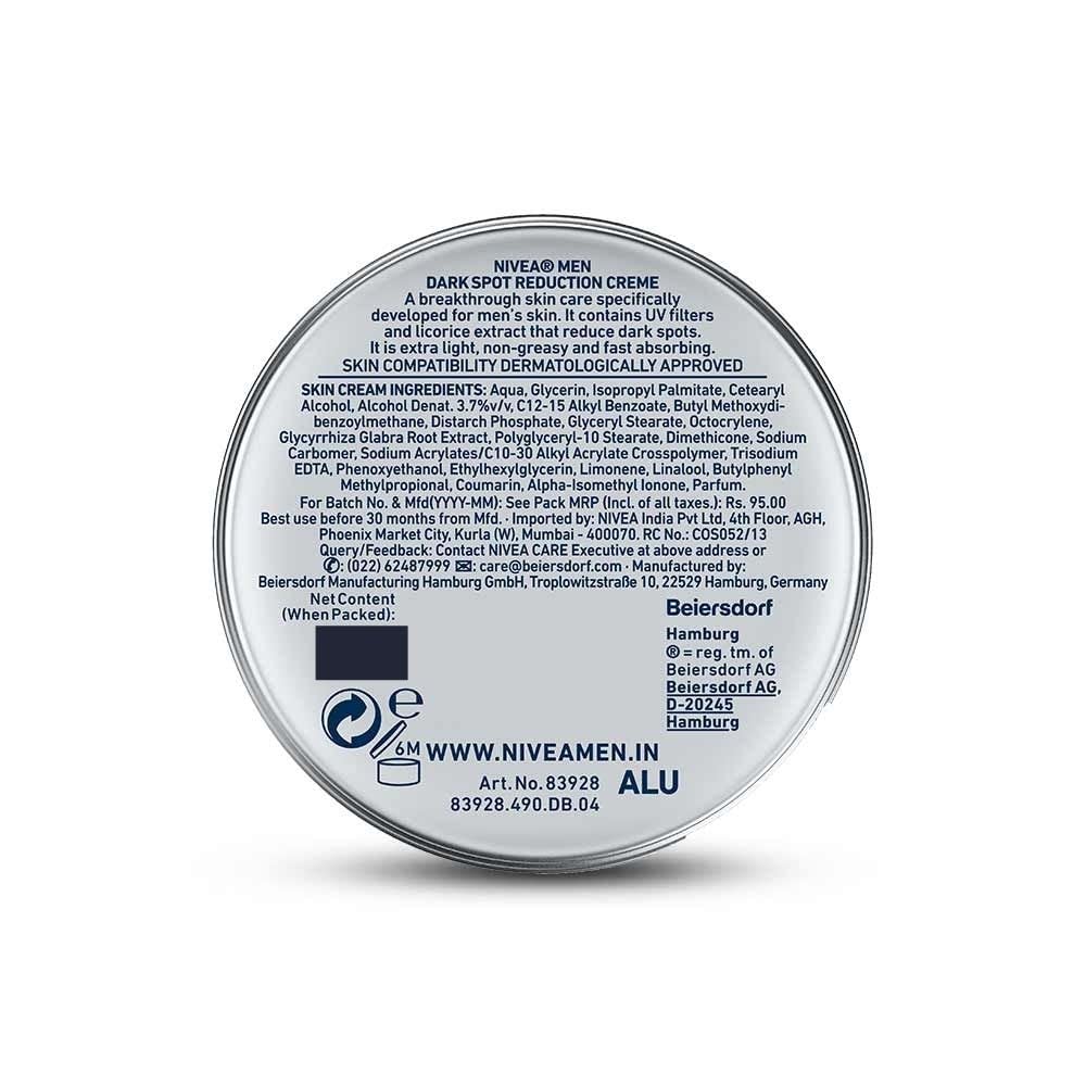 Nivea Men Creme, Dark Spot Reduction, Non Greasy Moisturizer, Cream With Uv Protect, 150 ml – view 6
