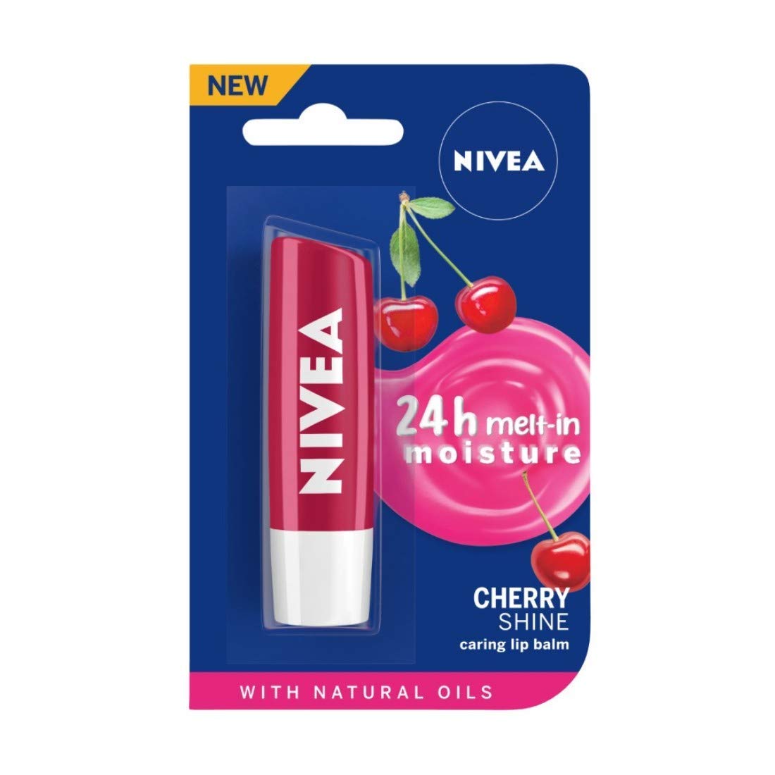 Nivea Cherry Fruity Shine Lip Care Balm, 4g (Pack of 3) – view 2