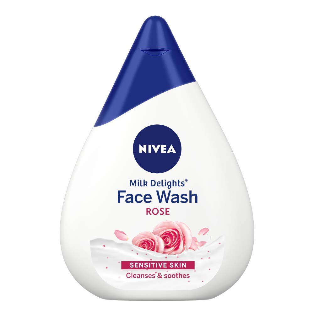 NIVEA Milk Delights Caring Rosewater Face Wash For Sensitive Skin, 100ml (Pack of 3) – view 2