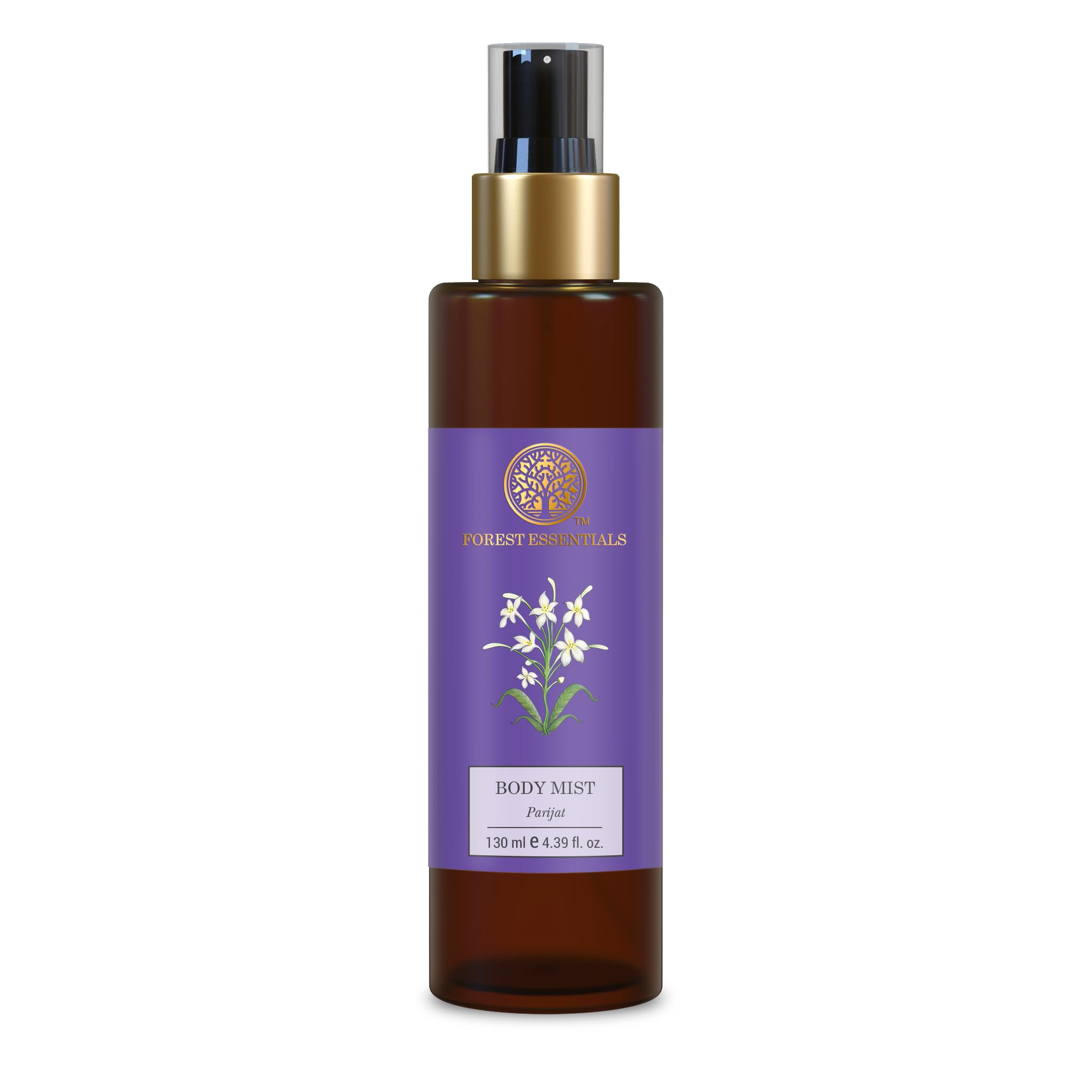 Forest Essentials floral Parijat body mist bottle in 130 ml
