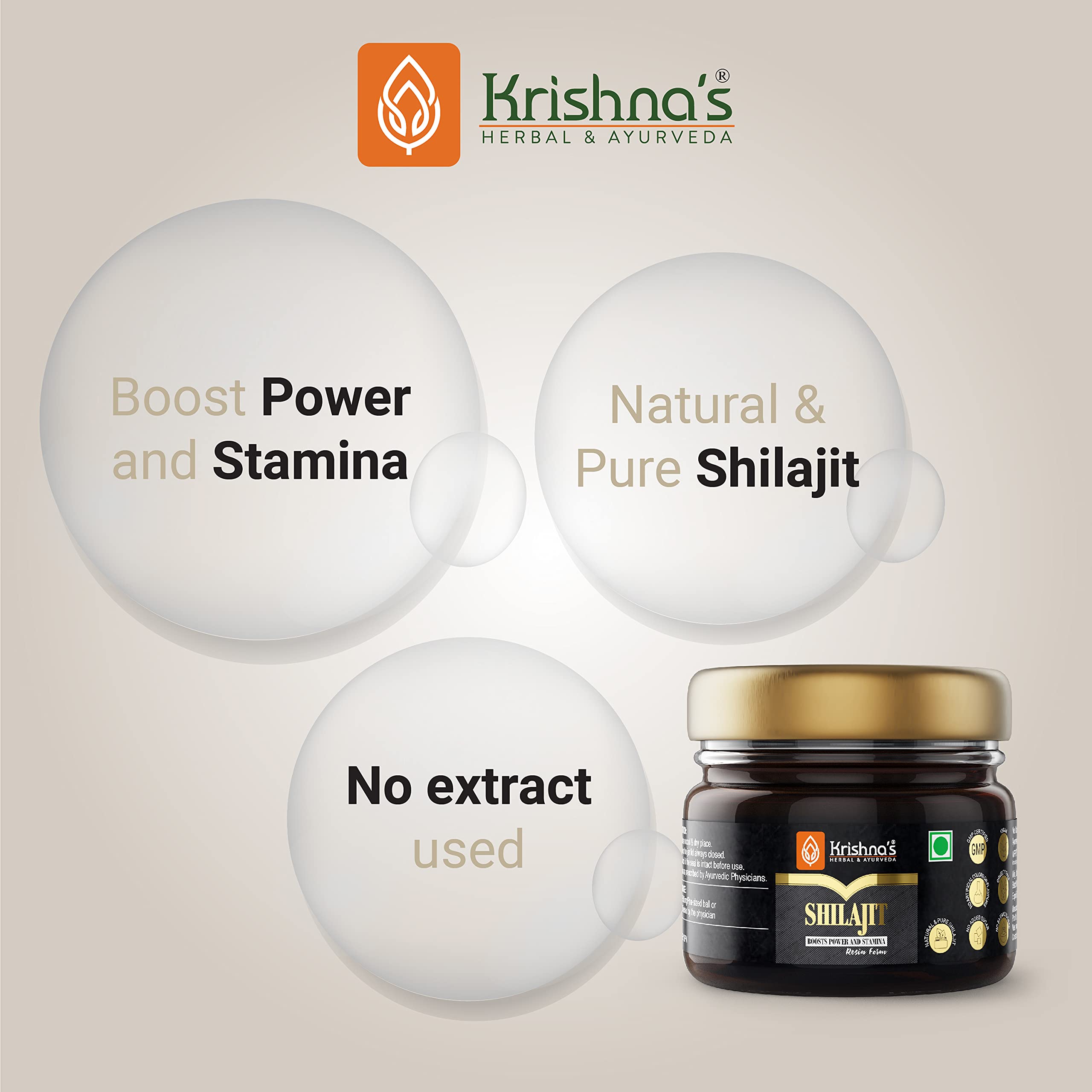 KRISHNA'S HERBAL & AYURVEDA Pure Shilajit-20G,100% Pure Himalayan Shilajit, Helps To Boost Performance, Power, Stamina, Endurance, Strength & Overall Wellbeing, Surya Tapi Process - Resin – view 2