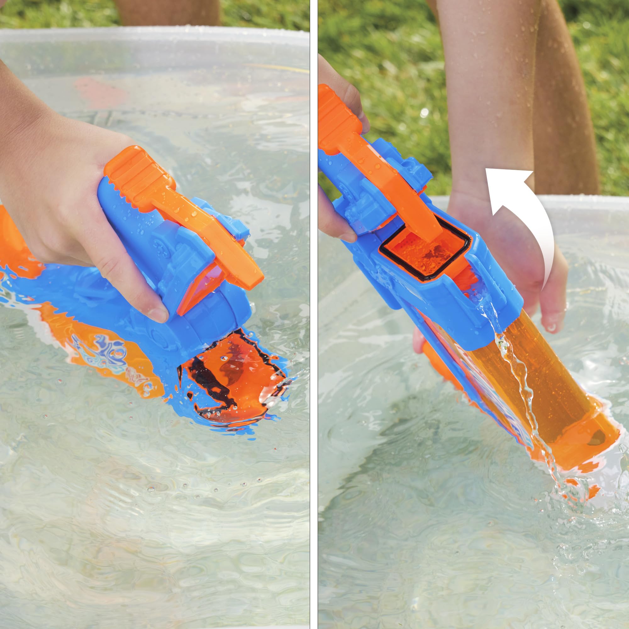 Nerf Super Soaker Flip Fill Water Blaster - 4 Spray Styles - Fast Fill - Large 890ml Water Tank - Pichkari for Outdoor Water Games, Branded Toy Pichkari for Holi Festival, for Kids 6+ – view 3