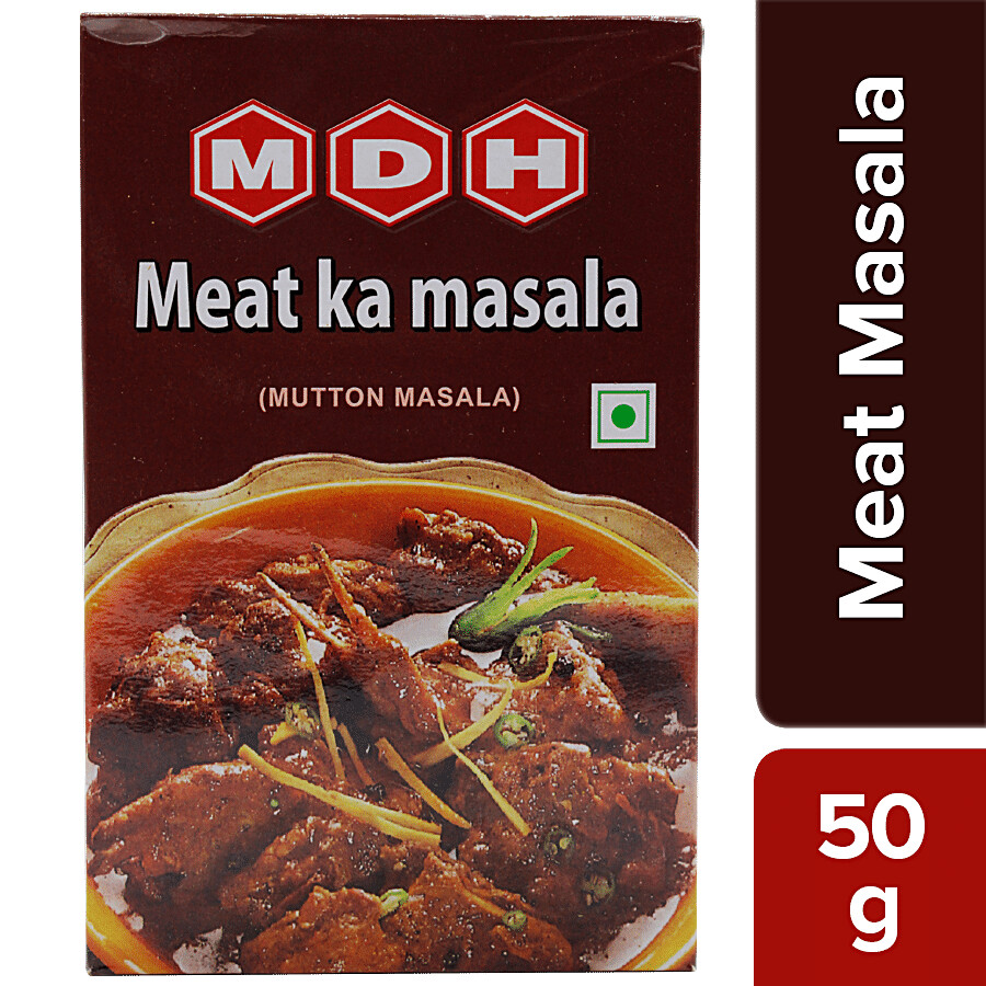 Four 50 g packs of MDH Meat Ka Masala powder