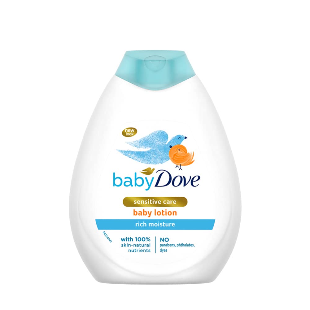 Baby Dove baby lotion bottle for dry, delicate baby skin
