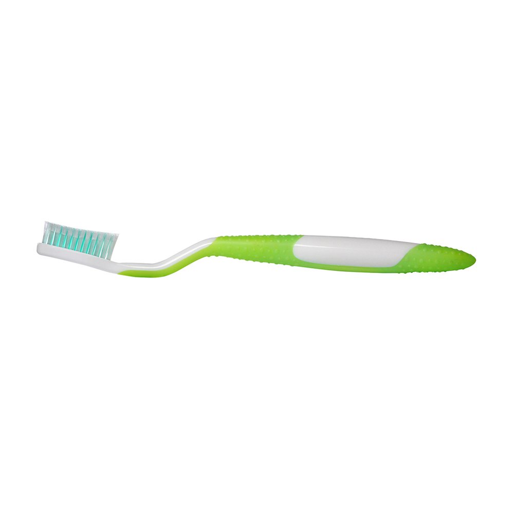 Three white Pepsodent Gum Expert manual toothbrushes in blister pack