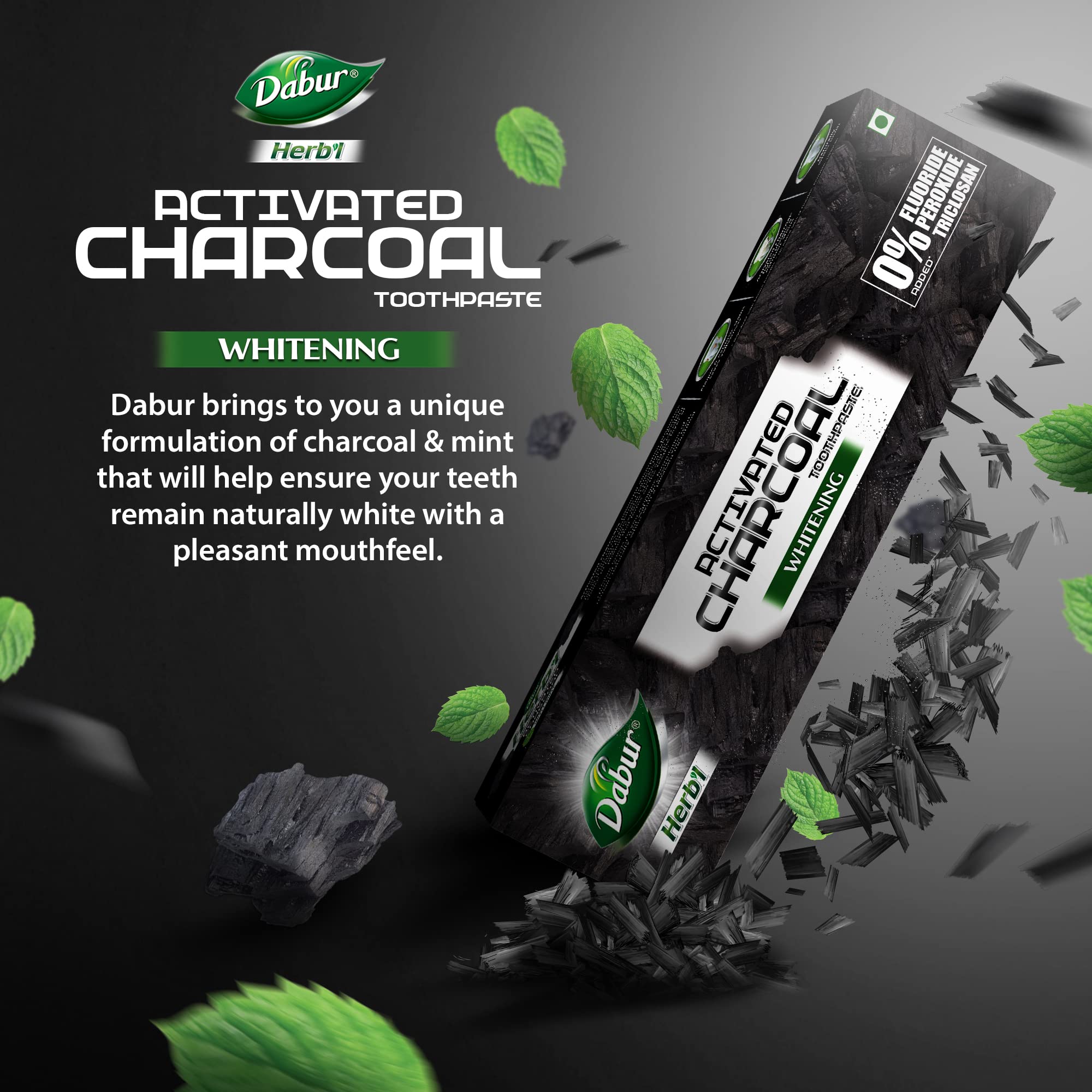 DABUR Herb'L Activated Charcoal Toothpaste-120G – view 5