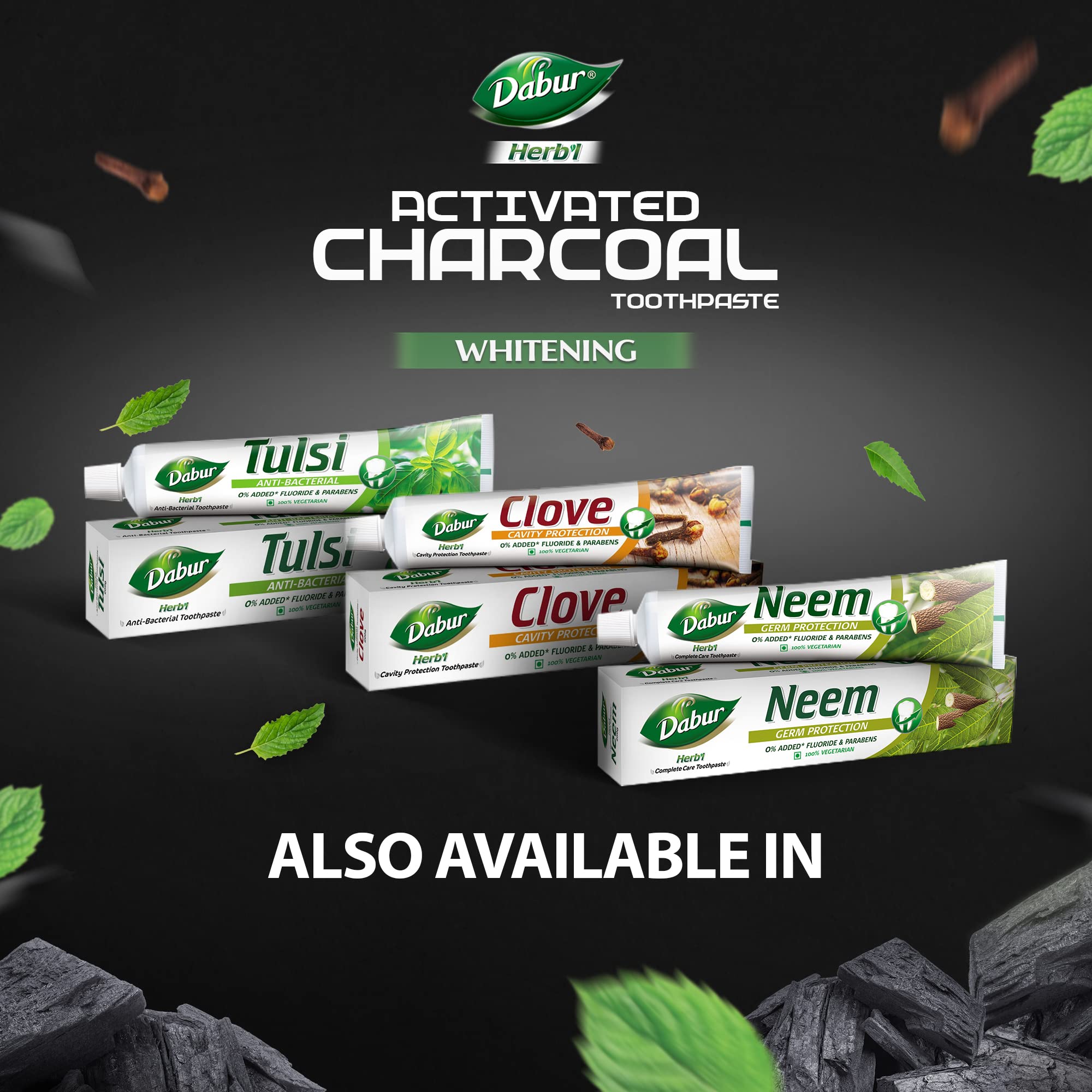 DABUR Herb'L Activated Charcoal Toothpaste-120G – view 6